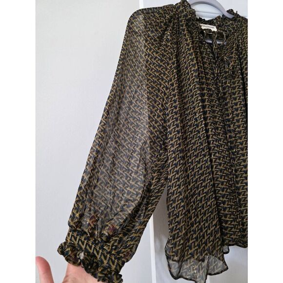 Zadig&Voltaire Tan Patterned Shirt M - Picture 6 of 12
